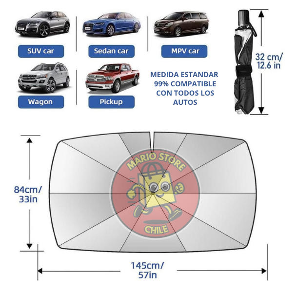 PARASOL PLEGABLE PARA AUTOS